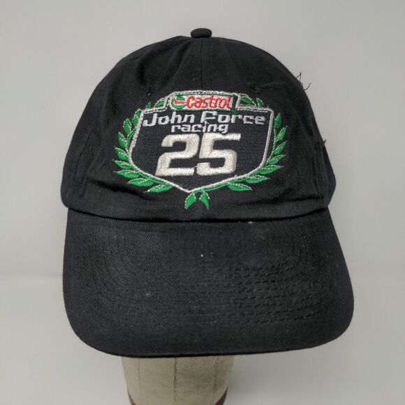 John Force Racing Castrol Oil 25 Year Celebration Slideback Cap Hat Black - Picture 3 of 11